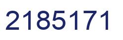Number 2185171 blue image