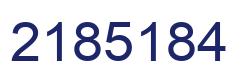 Number 2185184 blue image