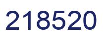 Number 218520 blue image