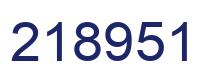Number 218951 blue image