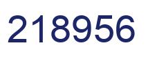 Number 218956 blue image