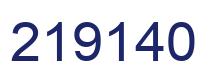 Number 219140 blue image