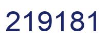 Number 219181 blue image