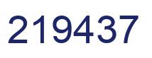 Número 219437 imagen azul