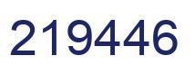 Number 219446 blue image