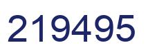 Number 219495 blue image
