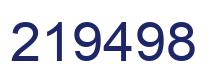 Number 219498 blue image