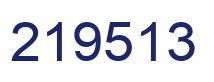 Number 219513 blue image