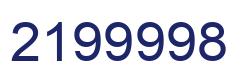 Number 2199998 blue image
