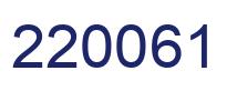 Number 220061 blue image