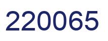 Number 220065 blue image