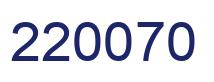 Number 220070 blue image
