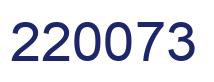 Number 220073 blue image