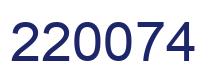 Number 220074 blue image