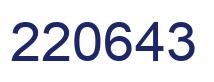 Number 220643 blue image