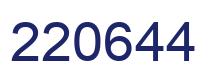Number 220644 blue image