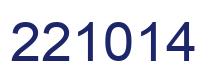 Number 221014 blue image