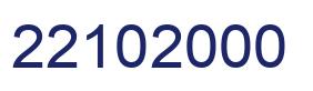 Number 22102000 blue image