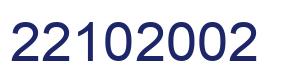 Number 22102002 blue image