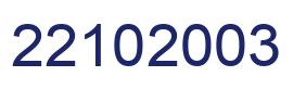 Number 22102003 blue image