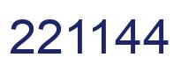 Number 221144 blue image