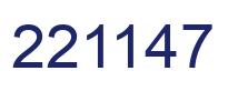 Number 221147 blue image