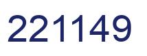 Number 221149 blue image