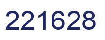 Number 221628 blue image