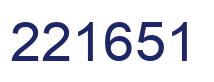 Number 221651 blue image