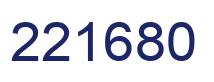 Number 221680 blue image