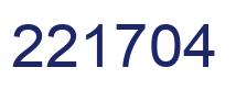 Number 221704 blue image
