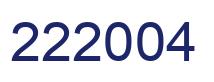 Number 222004 blue image