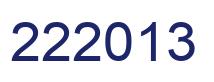 Número 222013 imagen azul