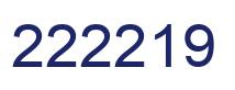 Number 222219 blue image