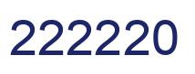 Number 222220 blue image