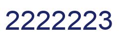 Number 2222223 blue image