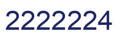 Number 2222224 blue image