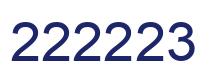 Número 222223 imagen azul