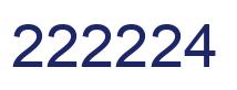 Number 222224 blue image
