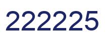 Número 222225 imagen azul