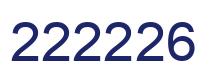 Number 222226 blue image