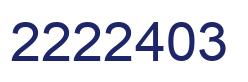 Number 2222403 blue image