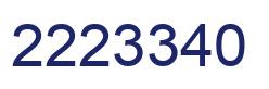 Number 2223340 blue image
