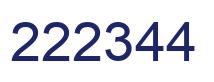 Number 222344 blue image