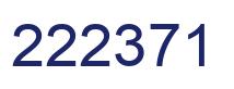 Number 222371 blue image