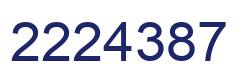 Number 2224387 blue image