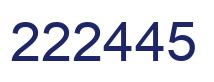 Number 222445 blue image