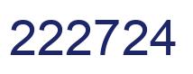 Number 222724 blue image