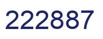 Number 222887 blue image