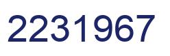Number 2231967 blue image